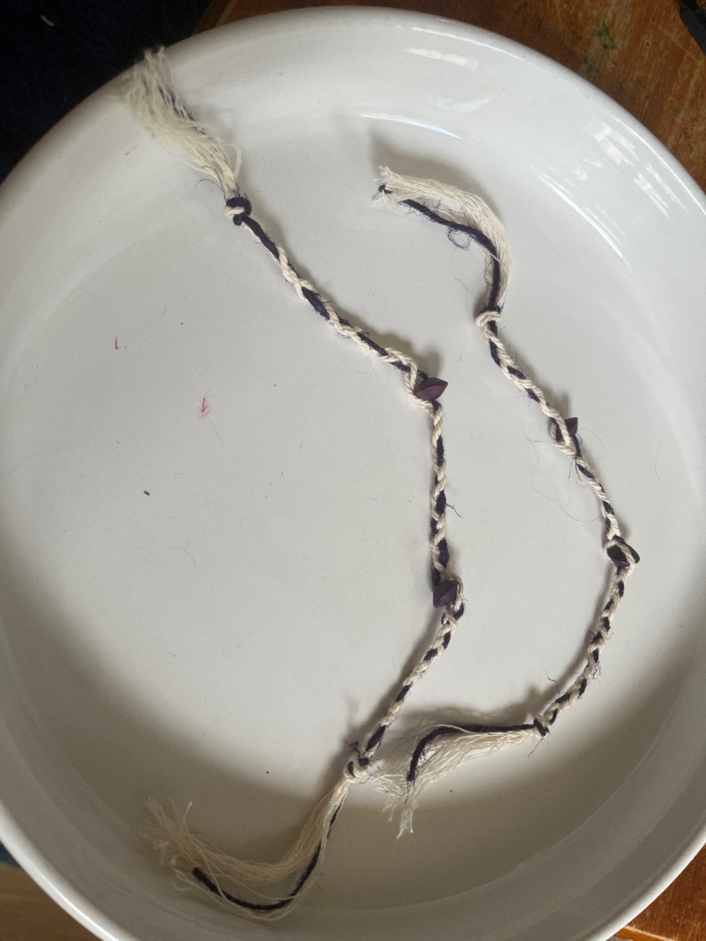 Handmade bracelets with natural hemp string by me!